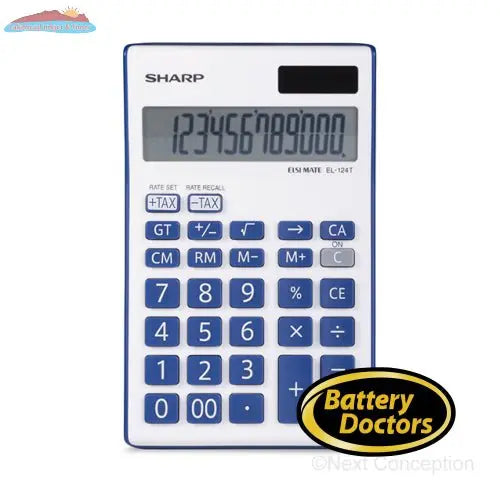 EL124TBBL SHARP 12 DIGIT CALCULATOR, CONVERT FUNCTION, 4 MEM Sharp