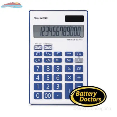 EL124TBBL SHARP 12 DIGIT CALCULATOR, CONVERT FUNCTION, 4 MEM Sharp