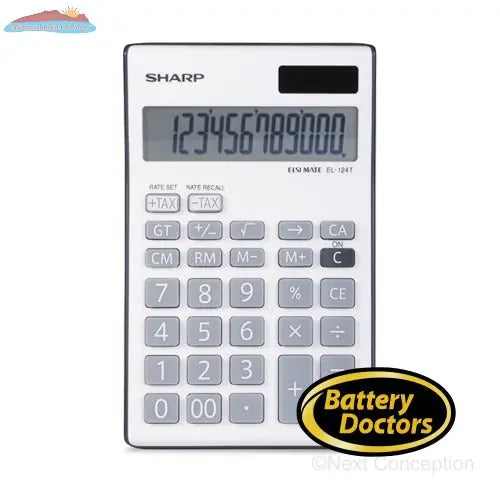 EL124TBGY SHARP 12 DIGIT CALCULATOR, GT FUNCTION, 4 MEMORY B Sharp