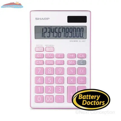 EL124TBPK SHARP 12 DIGIT CALCULATOR, CONVERT FUNCTION, 4 MEM Sharp