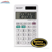 EL244WB SHARP 8 DIGIT CALCULATOR WITH LARGE DISPLAY, DUAL PO Sharp