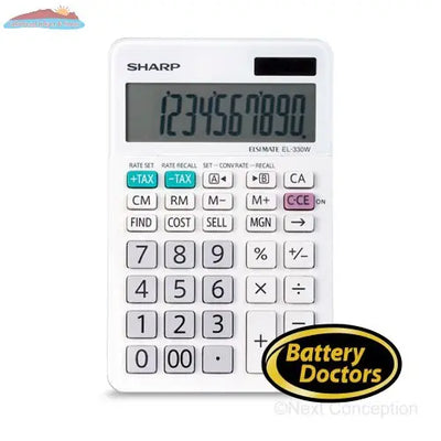 EL330WB SHARP 10 DIGIT CALCULATOR WITH INCLINE DISPLAY, DUAL Sharp