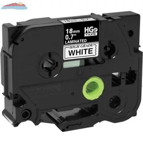 HGE2415PK  HIGH GRADE LAMINATED TAPES 18MM-BLACK ON WHITE Brother