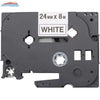 HGE2515PK  HIGH GRADE LAMINATED TAPES 24MM-BLACK ON WHITE Brother