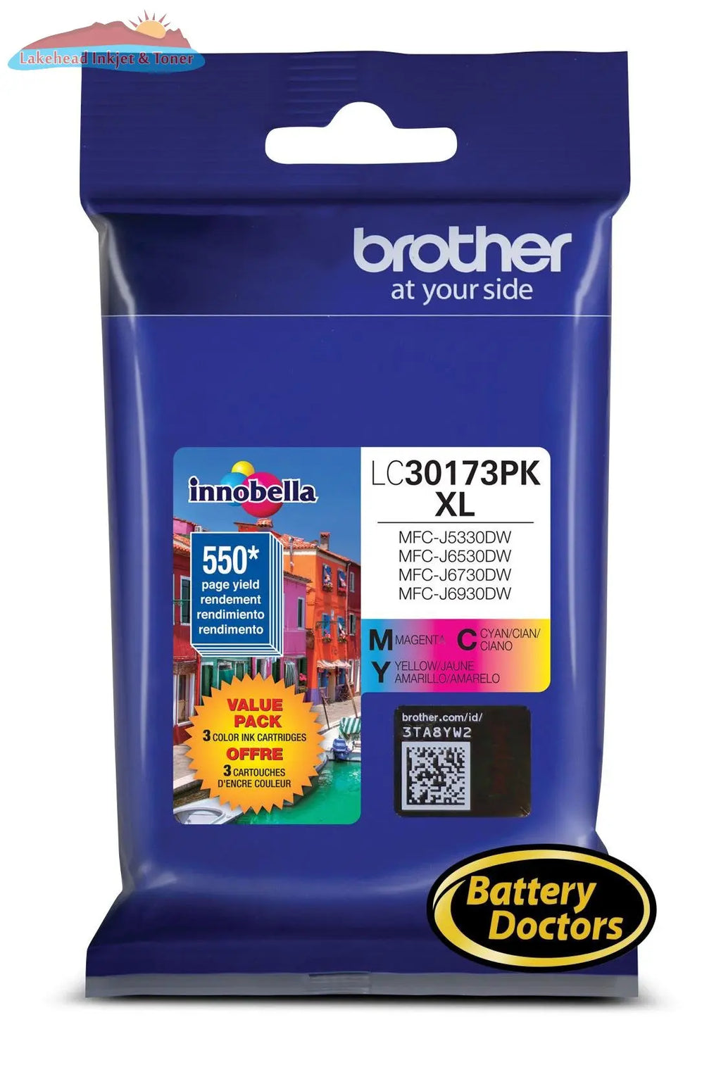 LC30173PKS C/M/Y HY 3PK INK FOR MFCJ6530DW, MFCJ6930DW Brother