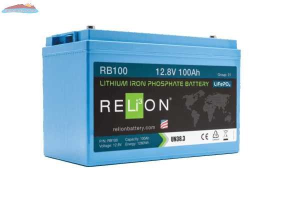 RELiON RB100 - 12V 100Ah Lithium Deep Cycle Battery Lakehead Inkjet & Toner
