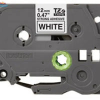 TZES231 BLACK ON WHITE 12MM  LAMINATED STRONG ADHESIVE IND Brother