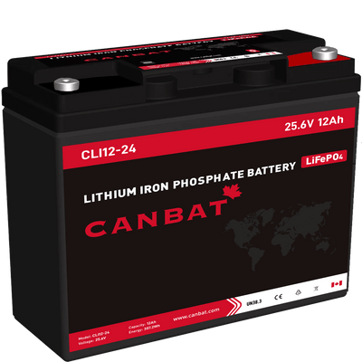 24V 12Ah Lithium Battery (LiFePO4) Lakehead Inkjet & Toner