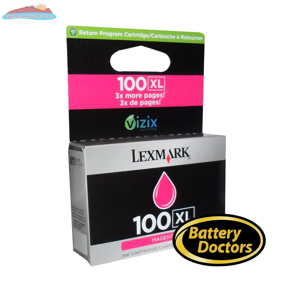 14N1070 LEXMARK #100XL MAGENTA AMER 600 PAGES YIELD (14N1055 Lexmark
