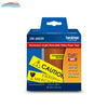 Black/Yellow Removable Continuous Length Paper Tape 2.4 in x 100 ft (62 mm x 30.4 m) Brother