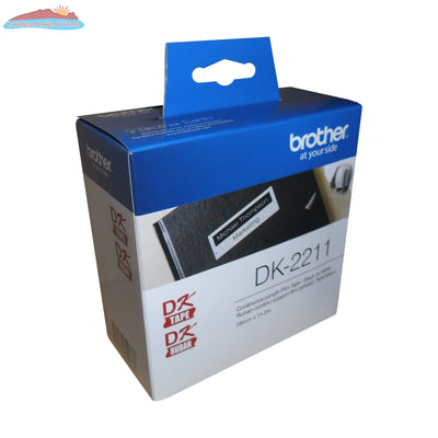 Black on White Continuous Length Film Tape 1.1 in x 50 ft (29 mm x 15.2 m) Brother