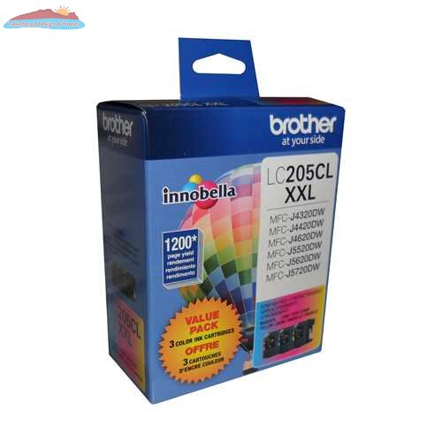 Brother LC2053PKS 3-Pack of Innobella  Colour Ink Cartridges (1 each of Cyan, Magenta, Yellow), Super High Yield (XXL Series) Brother