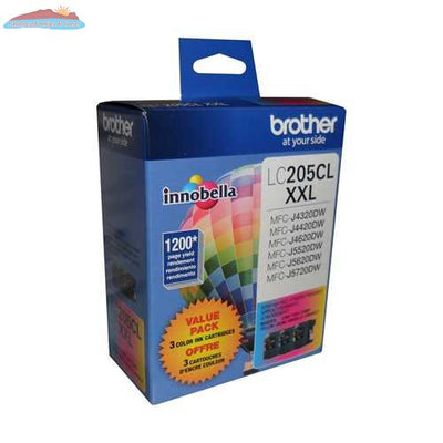 Brother LC2053PKS 3-Pack of Innobella  Colour Ink Cartridges (1 each of Cyan, Magenta, Yellow), Super High Yield (XXL Series) Brother