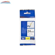 Flexible Black on White Laminated Tape 24mm x 8m Brother