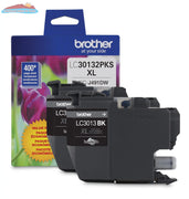 LC30132PKS BLACK HY 2PK INK FOR MFCJ491DW MFC690DW 0.4K/EA Brother