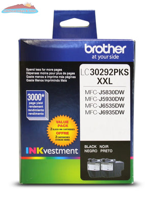 LC30292PKS 2PK BLACK INK FOR MFCJ5830DW MFCJ6535DW Brother