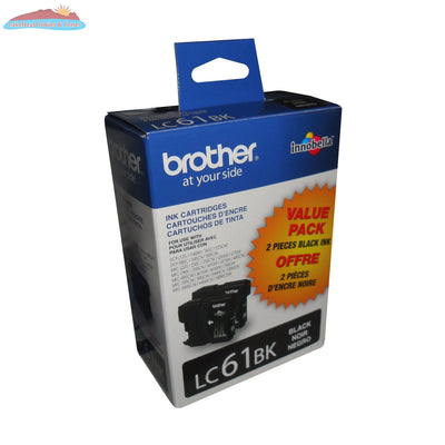 LC612PKS INK CARTRIDGE  BLACK ( 2 PKS OF LC61BKS ) Brother
