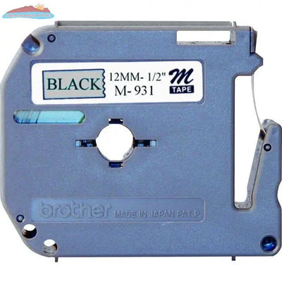 M931 Brohter TAPES 12MM - BLACK ON SILVER Brother
