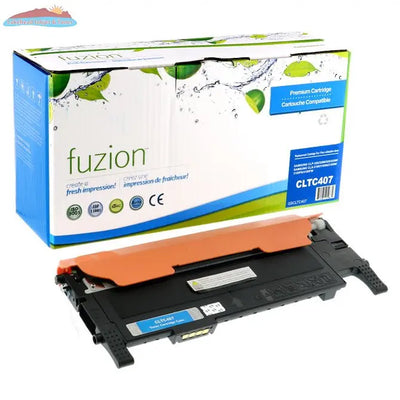 Samsung CLT-C407S Cyan Remanufactured Toner Cartridge Fuzion
