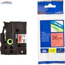 TZ461 Brother LAMINATED TAPES 36MM - BLACK ON RED Brother