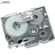 TZM41 Brother LAMINATED TAPES 18MM - BLACK ON CLEAR MAT Brother