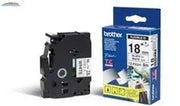 TZeFX241 18mm (0.7") Black on White Flexible ID Tape 8m (26.2 ft) Brother